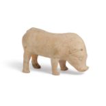 A CHINESE TERRACOTTA FIGURE OF A BOAR standing four square 22cm high, 34cm long Provenance A Private