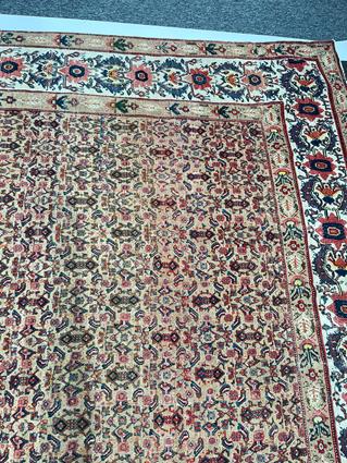 A SENNEH CARPET PERSIAN KURDISTAN, C.1900 the pale camel Herati field enclosed by ivory flowerhead - Image 5 of 20