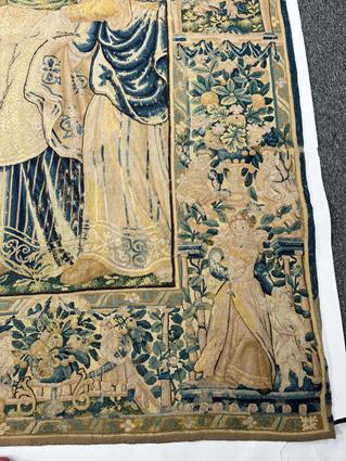 A FINE FLEMISH ALLEGORICAL TAPESTRY LATE 16TH / EARLY 17TH CENTURY woven in wool and silks, the - Image 20 of 27