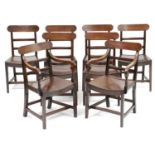 A SET OF EIGHT REGENCY MAHOGANY COUNTRY DINING CHAIRS EAST ANGLIAN, EARLY 19TH CENTURY each with a