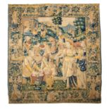 A FINE FLEMISH ALLEGORICAL TAPESTRY LATE 16TH / EARLY 17TH CENTURY woven in wool and silks, the