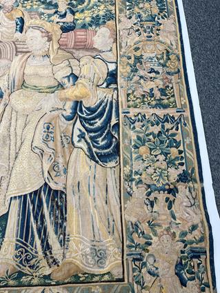 A FINE FLEMISH ALLEGORICAL TAPESTRY LATE 16TH / EARLY 17TH CENTURY woven in wool and silks, the - Image 21 of 27