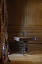 λ A PAIR OF REGENCY ROSEWOOD CARD TABLES Attributed to Gillows, c.1810-20 each with nulled