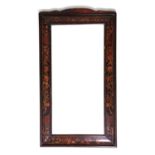 A MARQUETRY WALL MIRROR IN WILLIAM AND MARY STYLE, 19TH CENTURY the rectangular plate inside a