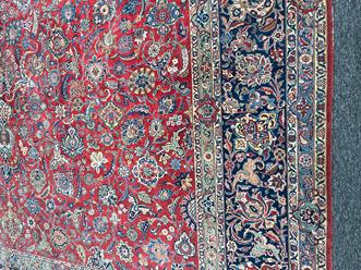 A GOOD KASHAN CARPET CENTRAL PERSIA, C.1940 the abrashed raspberry field with an all over design - Image 16 of 22