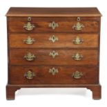 A GEORGE III MAHOGANY BACHELOR'S CHEST SCOTTISH, LATE 18TH CENTURY the top with a moulded edge above