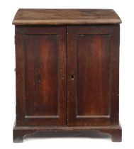 A GEORGE III MAHOGANY APOTHECARY'S CABINET LATE 18TH / EARLY 19TH CENTURY the hinged cover enclosing