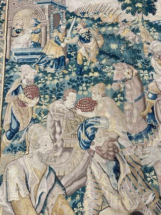 A FINE FLEMISH ALLEGORICAL TAPESTRY LATE 16TH / EARLY 17TH CENTURY woven in wool and silks, the - Image 26 of 27