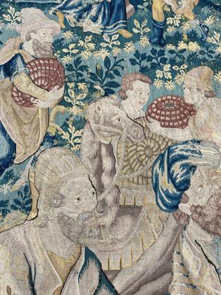 A FINE FLEMISH ALLEGORICAL TAPESTRY LATE 16TH / EARLY 17TH CENTURY woven in wool and silks, the - Image 17 of 27