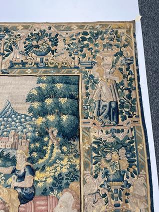 A FINE FLEMISH ALLEGORICAL TAPESTRY LATE 16TH / EARLY 17TH CENTURY woven in wool and silks, the - Image 3 of 27