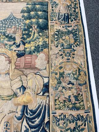 A FINE FLEMISH ALLEGORICAL TAPESTRY LATE 16TH / EARLY 17TH CENTURY woven in wool and silks, the - Image 2 of 27