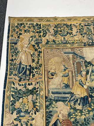 A FINE FLEMISH ALLEGORICAL TAPESTRY LATE 16TH / EARLY 17TH CENTURY woven in wool and silks, the - Image 6 of 27