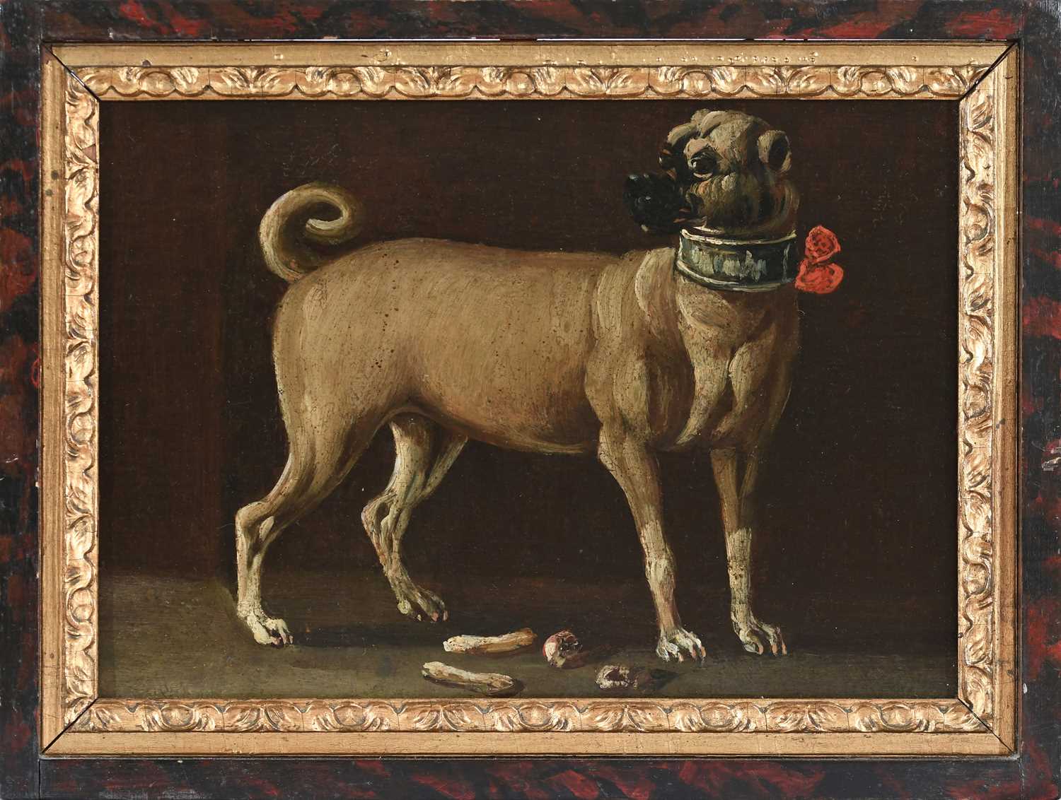 ITALIAN SCHOOL LATE 18TH / EARLY 19TH CENTURY Portrait of a pug with a red collar, Portrait of a pug - Image 4 of 9