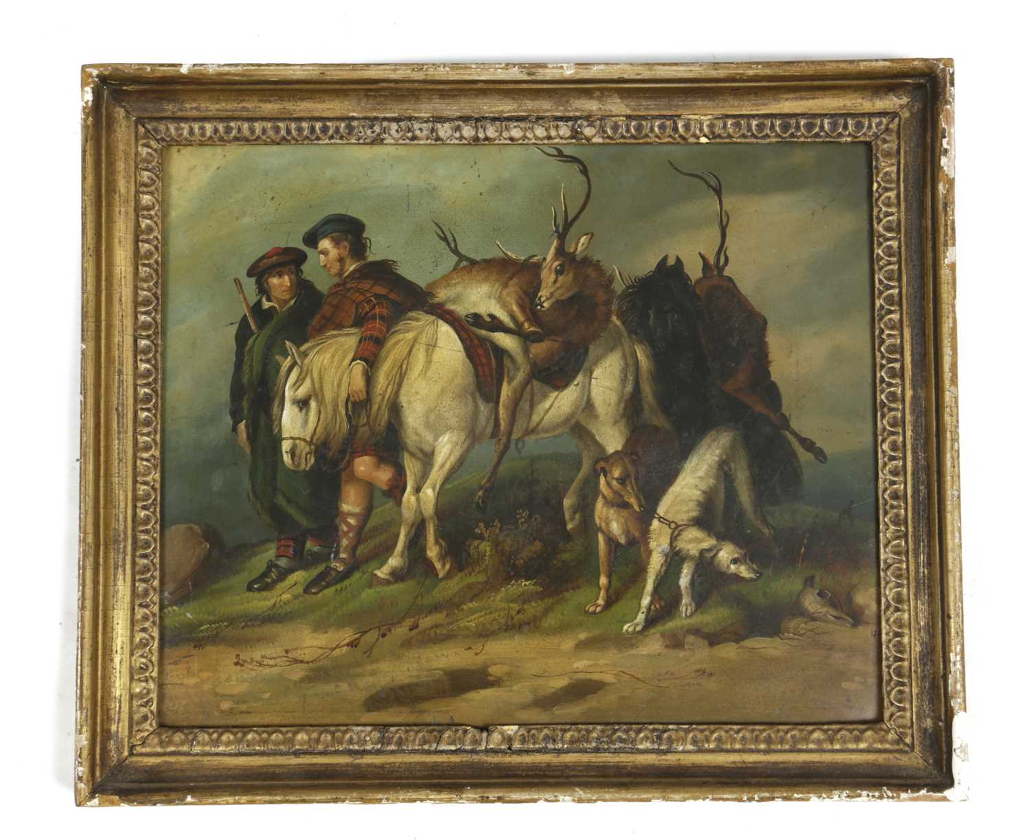 AFTER EDWIN LANDSEER (1802-1873) The deerstalker's return Oil on board over a printed base 20.5 x - Image 3 of 3
