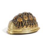 λ λ A GILT METAL MOUNTED INDIAN STAR TORTOISE SHELL SNUFF BOX MID-18TH CENTURY the mounts engraved