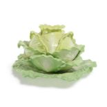 AN ITALIAN POTTERY 'STATELY HOMES, SIR HUMPHREY WAKEFIELD' TROMPE L'OEIL LETTUCE TUREEN BY