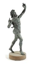 AN ITALIAN BRONZE GRAND TOUR FIGURE OF THE DANCING FAUN AFTER THE ANTIQUE, IN THE MANNER OF THE