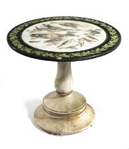 AN ITALIAN SCAGLIOLA TABLE TOP IN THE MANNER OF THE DELLA VALLE BROTHERS, TUSCAN, SECOND QUARTER