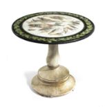 AN ITALIAN SCAGLIOLA TABLE TOP IN THE MANNER OF THE DELLA VALLE BROTHERS, TUSCAN, SECOND QUARTER