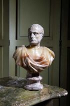 A ROMAN MARBLE GRAND TOUR HEAD OF AN EMPEROR JULIO-CLAUDIAN, AD 25-50 AND LATER the carved marble