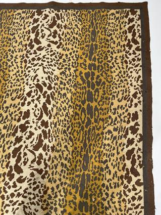 A PORTUGUESE FLAT WEAVE RUG OF LEOPARD SKIN DESIGN C.1930 enclosed by narrow borders 240 x 239cm - Image 6 of 8