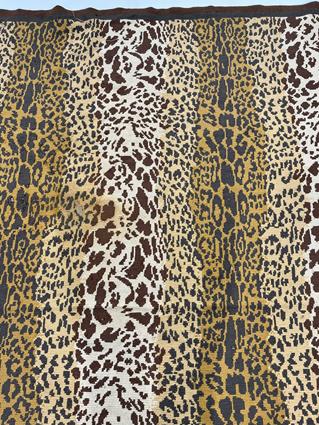 A PORTUGUESE FLAT WEAVE RUG OF LEOPARD SKIN DESIGN C.1930 enclosed by narrow borders 240 x 239cm - Image 3 of 8