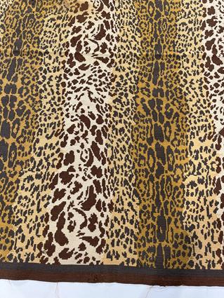 A PORTUGUESE FLAT WEAVE RUG OF LEOPARD SKIN DESIGN C.1930 enclosed by narrow borders 240 x 239cm - Image 8 of 8
