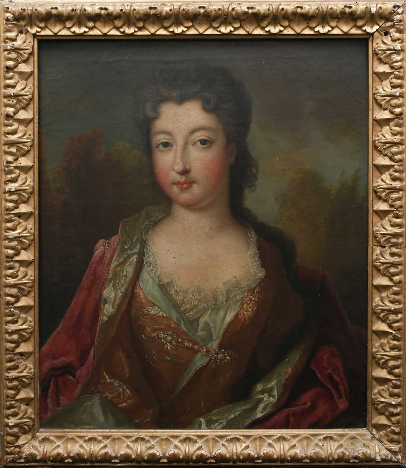 FRENCH SCHOOL 18TH CENTURY Portrait of Françoise Marie de Bourbon (1677-1749), Duchess d'Orleans,