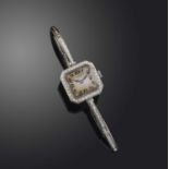 Tiffany & Co, an Art Deco lady's diamond wristwatch, early 20th century, signed dial with Arabic