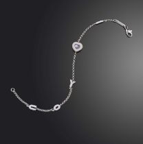 Chopard, a diamond bracelet, 'Happy Diamonds', set with a brilliant-cut diamond freely moving within