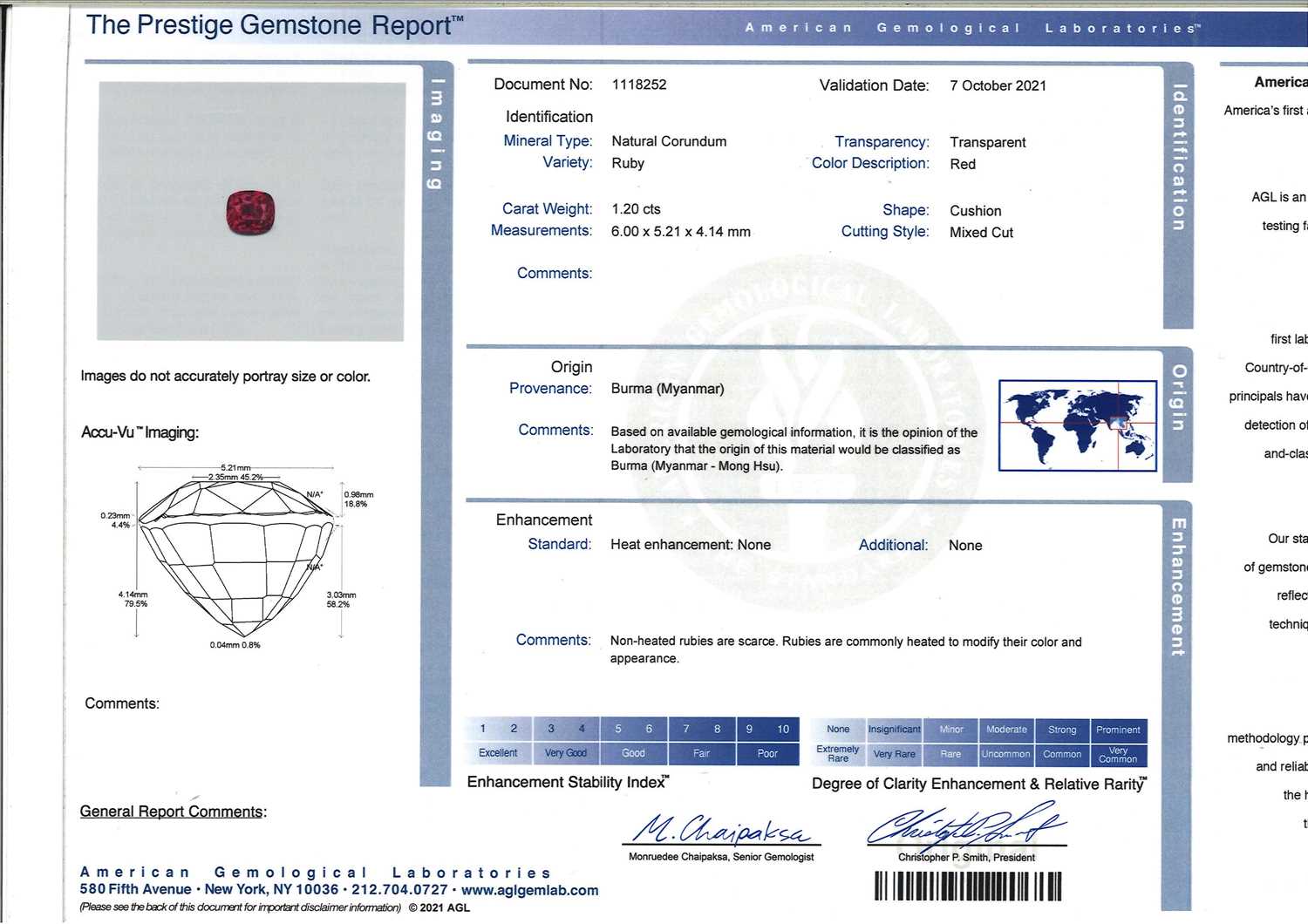 † † Six oval-shaped faceted rubies, weighing 5.86cts total Accompanied by four reports from AGL - Image 5 of 9