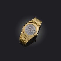 Audemars Piguet, a gentleman's 18ct gold 'Royal Oak' wristwatch, no. 96, circa 1978, the circular