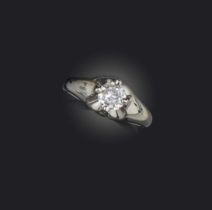 Bulgari, a diamond solitaire ring, the central round brilliant-cut diamond weighing approximately