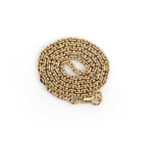 No reserve - a gold chain necklace, Italy, composed of fancy linking, to an 'Evil Eye' motif near