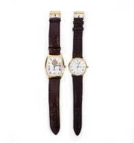 Frederique Constant, two wristwatches, a circular guilloché signed dial, subsidiary seconds dial,