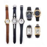 A mixed group of watches, including: Saint Honoré chronograph, Le Mans chronograph and four