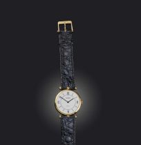 Van Cleef & Arpels, a gold dress watch, 'La Collection', ref. 12101, circa 1981, white enamel dial