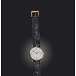 Van Cleef & Arpels, a gold dress watch, 'La Collection', ref. 12101, circa 1981, white enamel dial