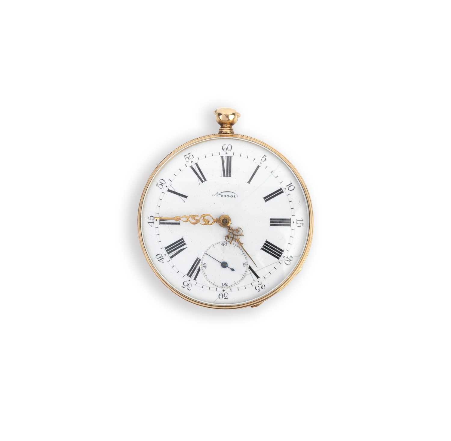 Vacheron, an open face gold pocket watch, early 20th century, white enamelled dial, black Roman