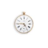 Vacheron, an open face gold pocket watch, early 20th century, white enamelled dial, black Roman