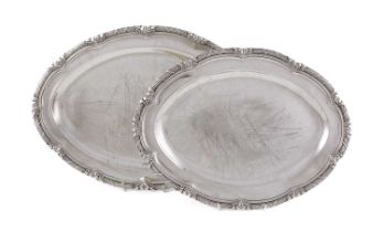 A matched pair of George III silver meat dishes, by Digby Scott & Benjamin Smith II, London 1804 and