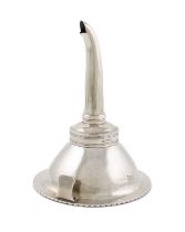 A George III West Country silver wine funnel, by Simon Harris of Plymouth, Exeter circa 1815,