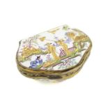 An 18th century silver-gilt mounted enamel snuff box, Fromery Workshops, Berlin circa 1740,