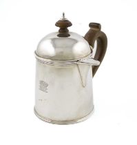 A George III silver jug/pot and cover, probably by Joseph Angell, London 1817, tapering