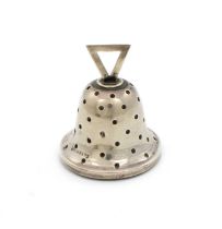 An Edwardian silver novelty bell pin cushion, by Levi & Salaman, Birmingham 1907, pierced bell shape