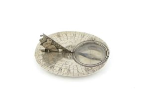 An 18th century French silver Butterfield, signed Butterfield, Paris, oval form, with a spring-