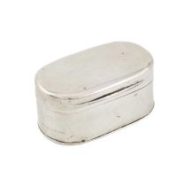 A George III silver nutmeg grater, by Thomas & James Phipps, London 1818, plain oblong form,