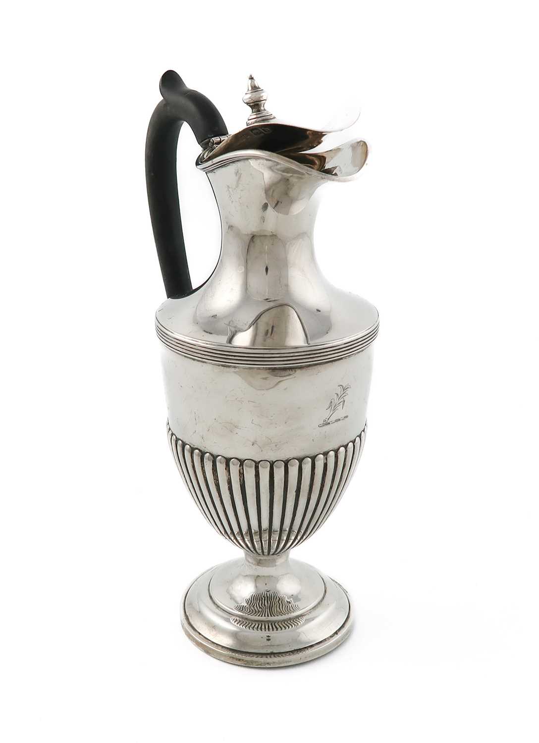 A late-Victorian silver hot water pot, by Horace Woodward & Co Ltd, London 1897, vase form, scroll