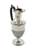 A late-Victorian silver hot water pot, by Horace Woodward & Co Ltd, London 1897, vase form, scroll