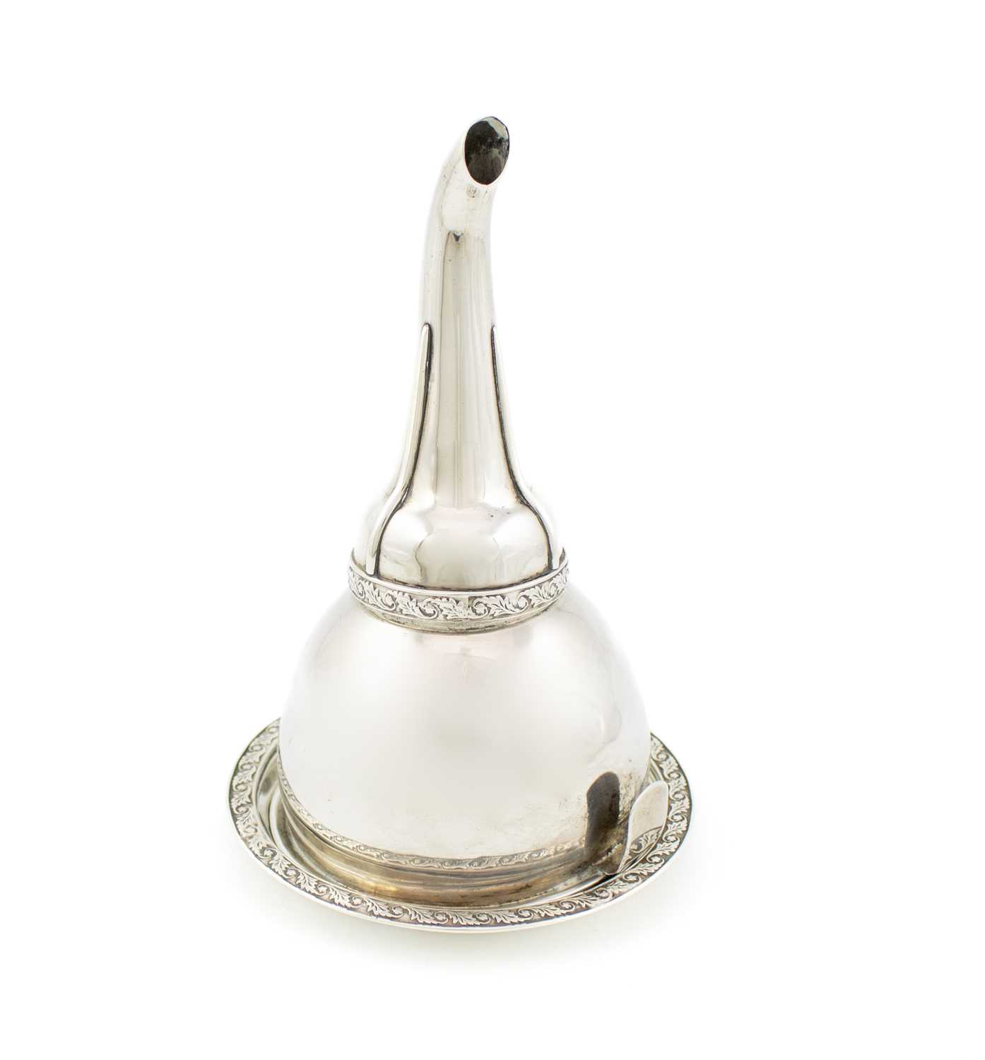 A George III Scottish silver wine funnel and stand, probably by John McDonald, Edinburgh 1819,